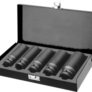 Autentický hlavice nástrčné rázové 1/2", sada 5ks, 17-27mm, L 79mm