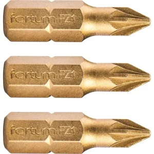 Časově Omezené hrot křížový pozidriv, sada 3ks, PZ 1x25mm,titan. úprava, S2