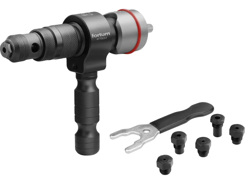 nástavec nýtovací na vrtačku T, pro trhací nýty 2,4-6,4mm, CrMoV Sleva
