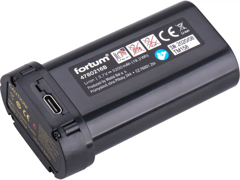 baterie akumulátorová k laserům, 3,7V, Li-ion, 5200mAh (19,2Wh) Nejprodávanější
