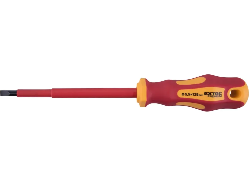 Vrácení Zdarma šroubovák elektrikářský, (-)5,5x125mm, VDE, CrV