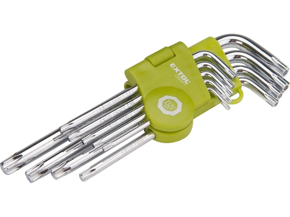 Omezená Nabídka L-klíče TORX, sada 9ks, T 10-50
