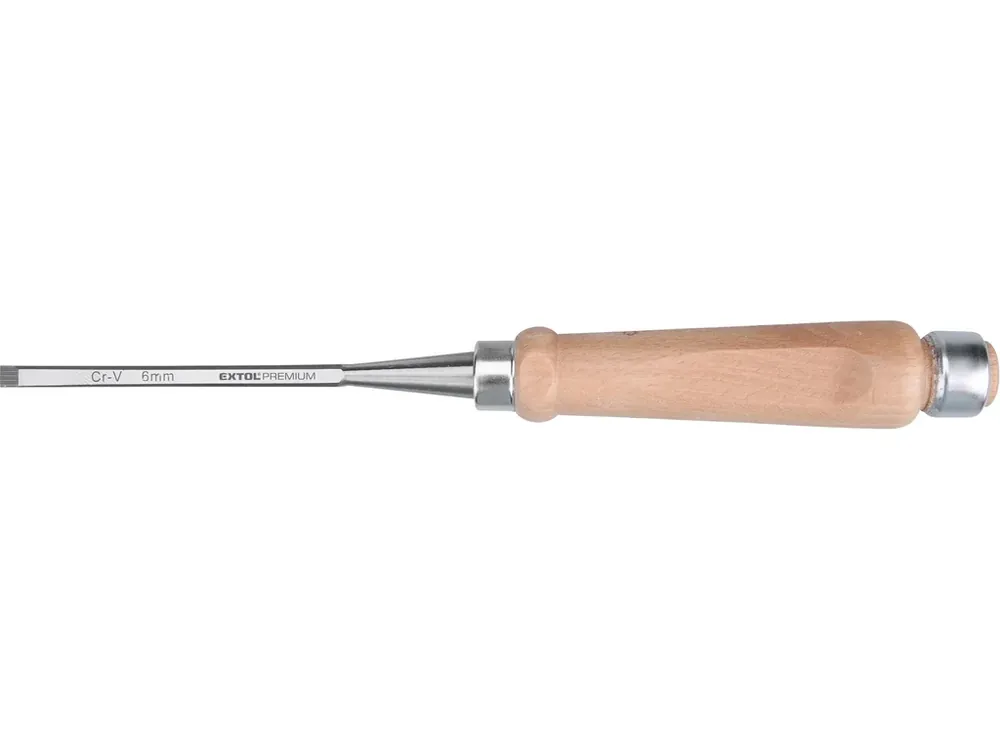 dláto s bukovou rukojetí, 6mm, délka 275mm, CrV Rychlé Dodání