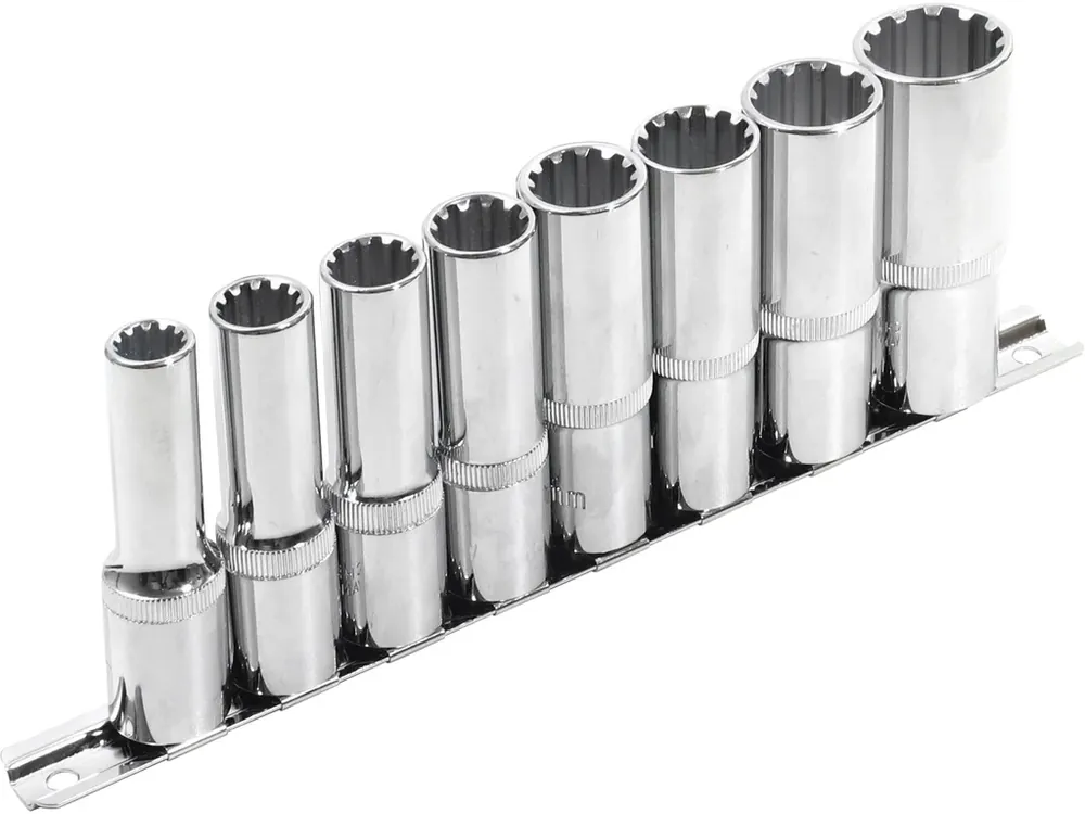 hlavice nástrčné prodloužené, MULTI-LOCK, sada 8ks, 1/2", CrV Nejprodávanější