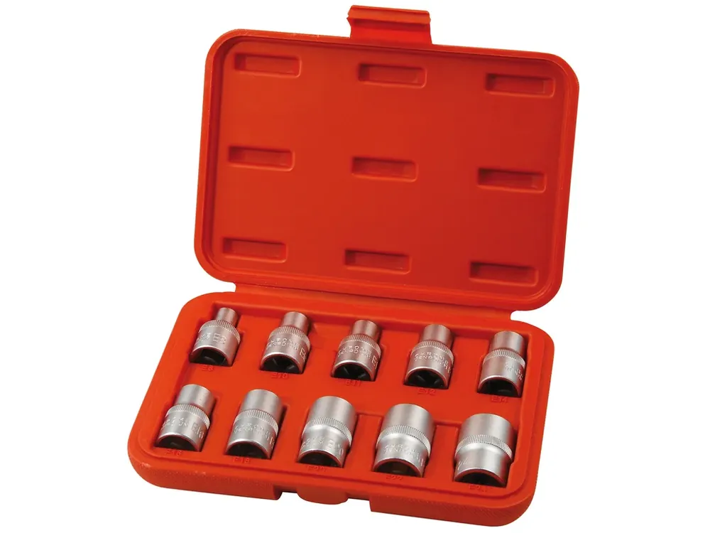 hlavice nástrčné vnitřní TORX, sada 10ks, 1/2", CrV/S2 Akční Cena