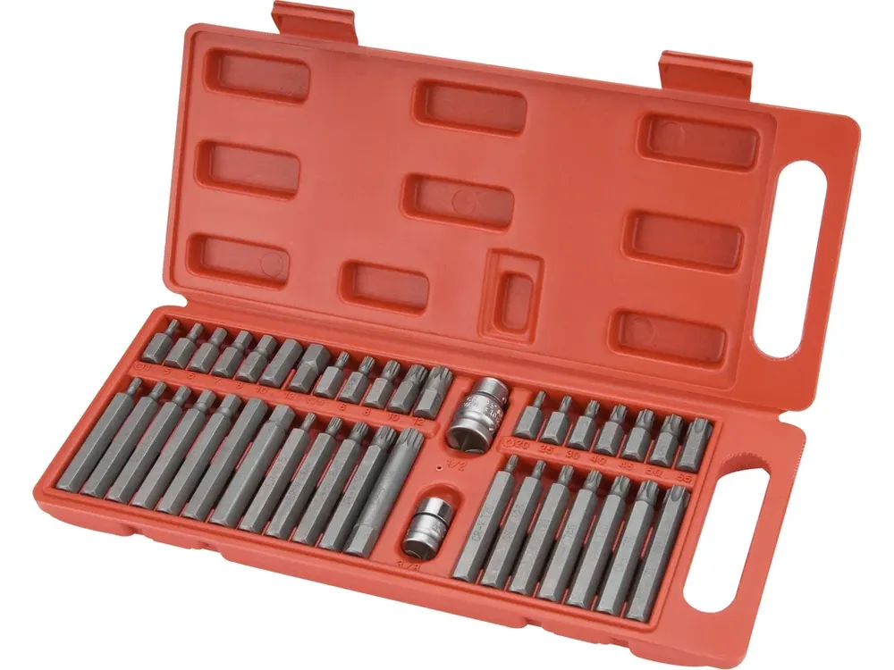 Zlevněný hroty IMBUS-TORX-XZN, sada PROFI 40ks, pro ráčny 3/8", 1/2", CrV