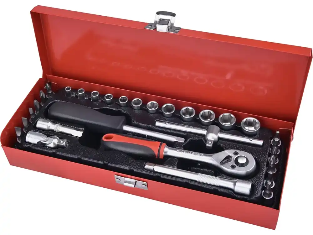 Levný hlavice nástrčné, sada 30ks, 1/4", CrV