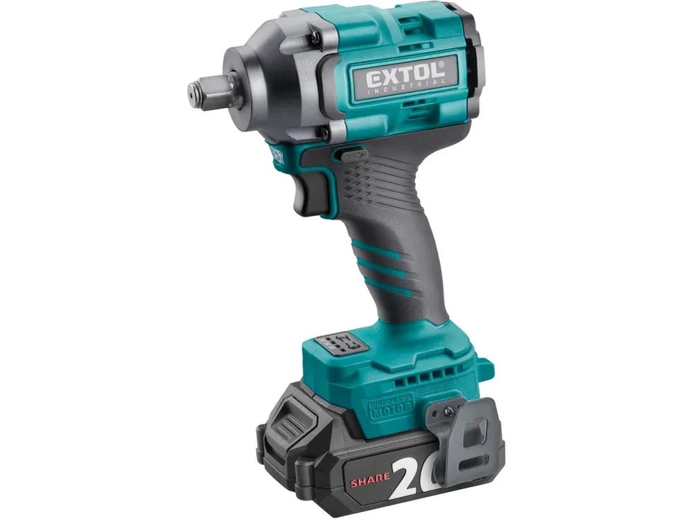 Horká Nabídka utahovák rázový 1/2" aku SHARE20V, 500Nm, BRUSHLESS, 2Ah