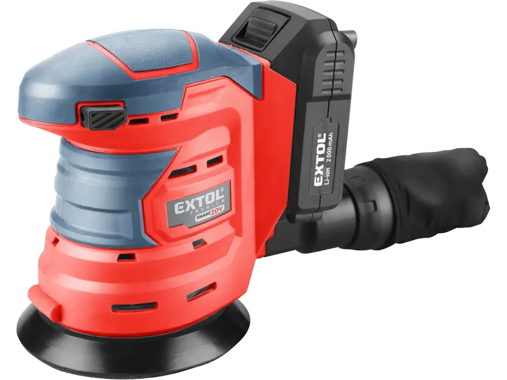 bruska excentrická aku SHARE20V, 125mm, 20V Li-ion, 2Ah Vrácení Zdarma