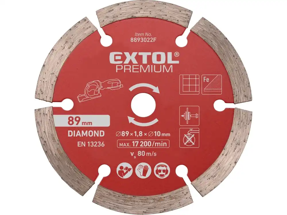 kotouč diamantový, řezný, segmentový, ⌀89×1,0×10mm Autentický