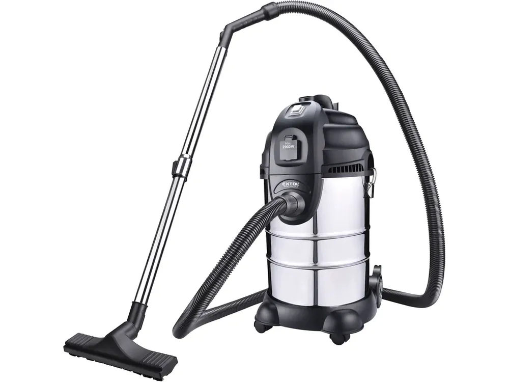 vysavač dílenský, multifunkční se zásuvkou a funkcí čištění filtru, 30l, 6m kabel, 3m hadice, 1400W Cenový Hit