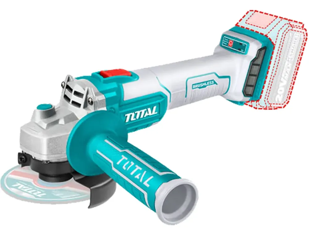 Bezpečná Platba Bruska úhlová AKU, 115mm, Brushless, 20V Li-ion, 2000mAh, industrial, bez baterie a nabíječky