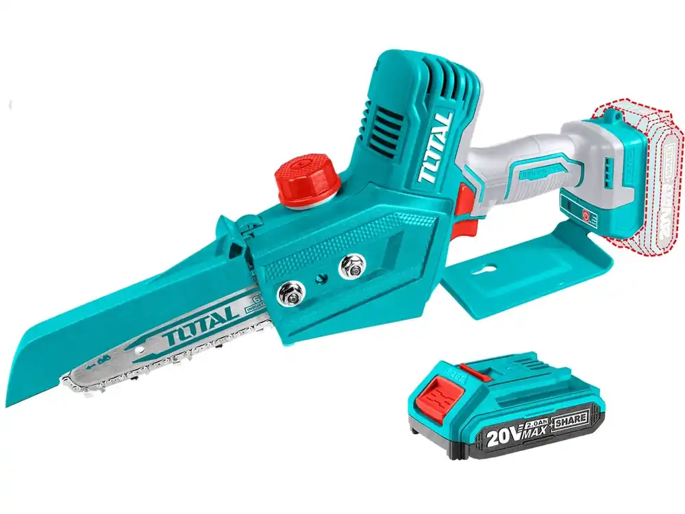 Řetězová pila AKU, mini, 20V LI-ION, Brushless, 1ks baterie, 1ks nabíječky Cenová Bomba