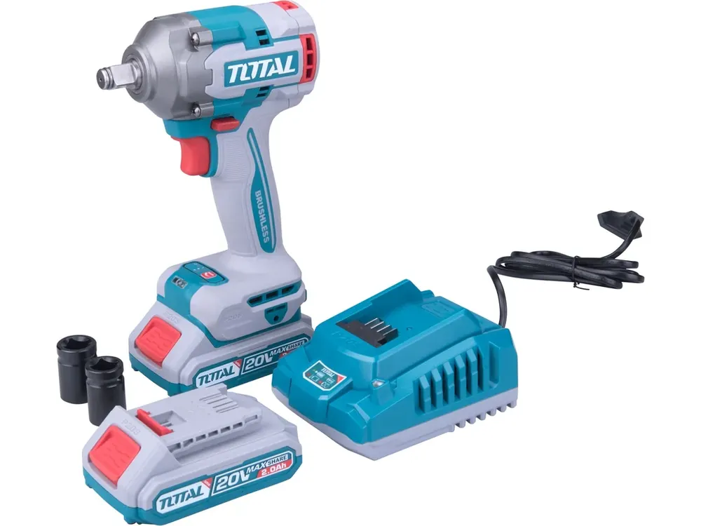Koupit Online Utahovák rázový AKU 1/2", brushless, 400Nm, 20 V Li-ion (2x), industrial
