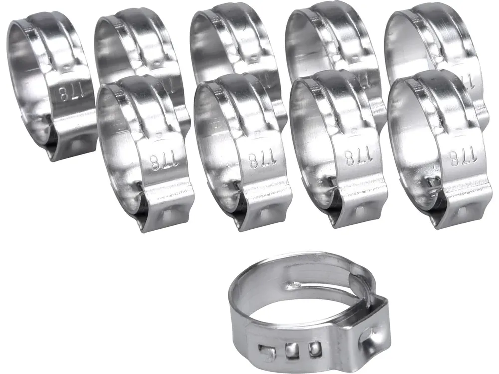 Novinka spona na hadici, 10ks, ⌀17,8mm, INOX