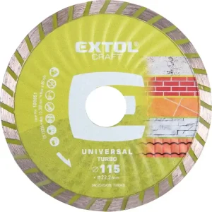 kotouč diamantový řezný, turbo - suché i mokré řezání, O 115x22,2x2mm Víkendová Akce