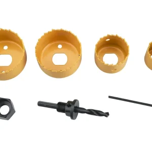 vrtáky vykružovací korunkové, 4 průměry O 32-54mm, HSS/Bi-metal Ověřený