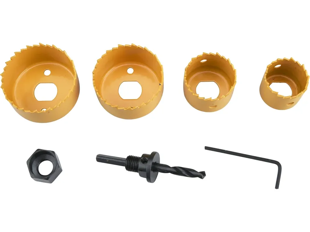 vrtáky vykružovací korunkové, 4 průměry O 32-54mm, HSS/Bi-metal Ověřený