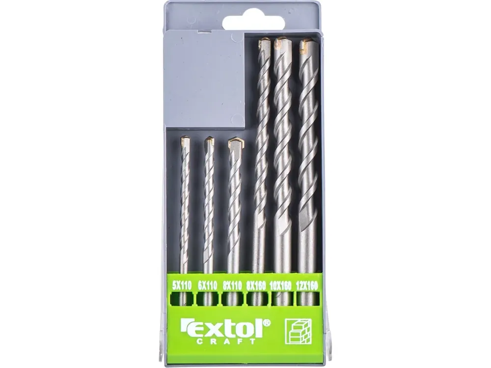 Dokud Zásoby Vydrží vrtáky příklepové do betonu, sada 6ks, O 5-12mm, SK