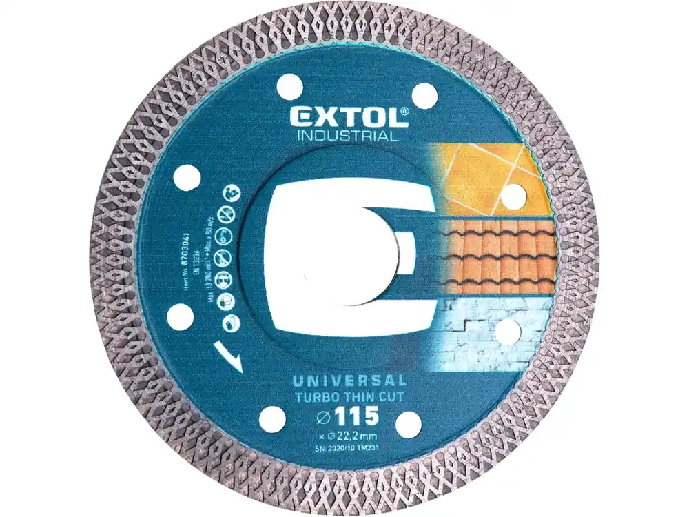 kotouč diamantový řezný, turbo Thin Cut, suché i mokré řezání, O 115x22,2x1,5mm Výhodná Nabídka