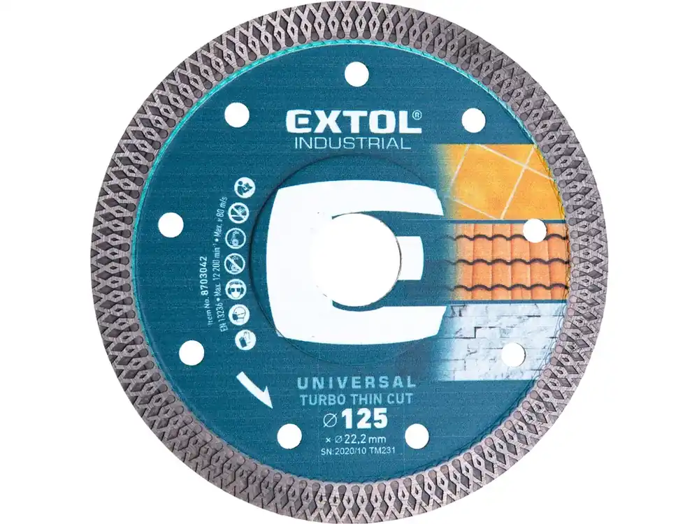Sleva kotouč diamantový řezný, turbo Thin Cut, suché i mokré řezání, O 125x22,2x1,5mm