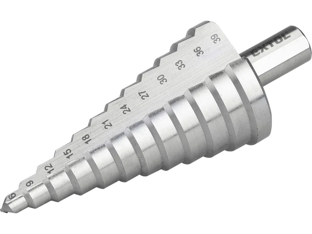 Značkový vrták stupňovitý, O 6-39mm/po 3mm, HSS-M2