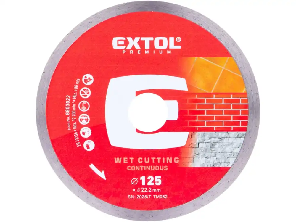 kotouč diamantový řezný celoobv. EXTRA tenký - mokré řezání, O 125x22,2x1,1mm Rychlé Dodání