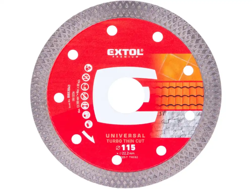 Akce kotouč diamantový řezný, turbo Thin Cut, suché i mokré řezání, O 115x22,2x1,2mm