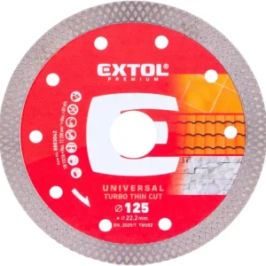 Značkový kotouč diamantový řezný, turbo Thin Cut, suché i mokré řezání, O 125x22,2x1,4mm
