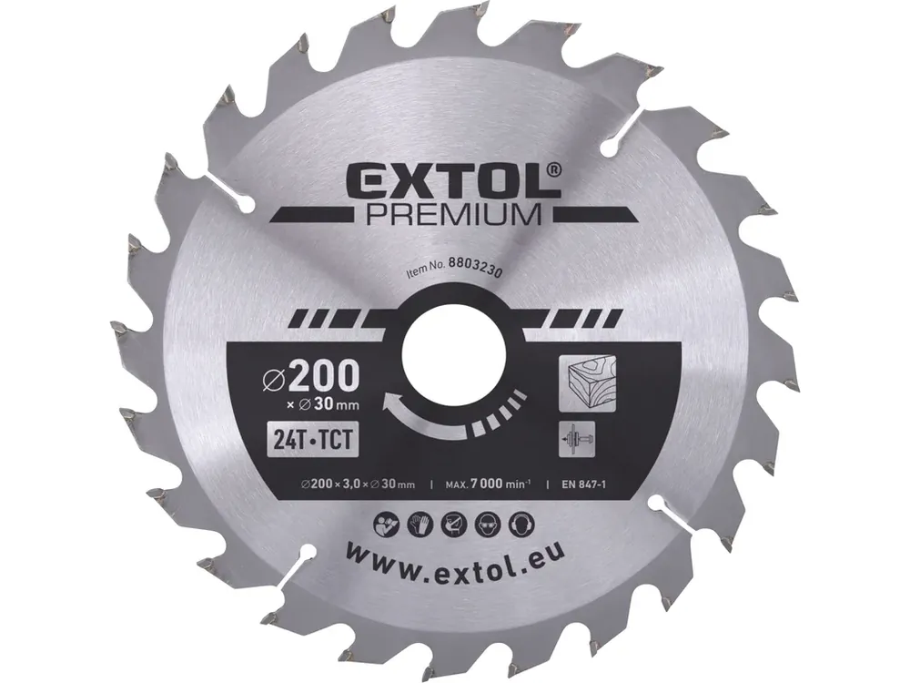 Víkendová Akce kotouč pilový s SK plátky, O 200x3,0x30mm, 24T