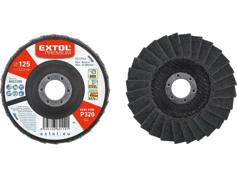 kotouč lamelový šikmý z brusného karbidového rouna, O 125mm, P320-velmi jemný Top Prodej