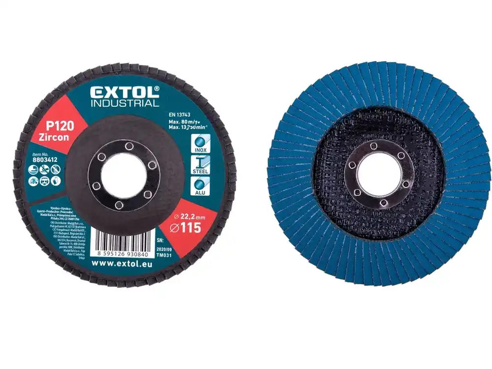 Akce kotouč lamelový šikmý zirkonový, O 115mm, P120