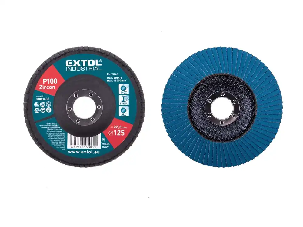 Rychlé Dodání kotouč lamelový šikmý zirkonový, O 125mm, P100