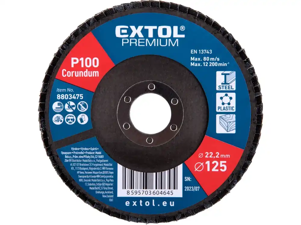 Originální kotouč lamelový šikmý korundový, O125mm, P100