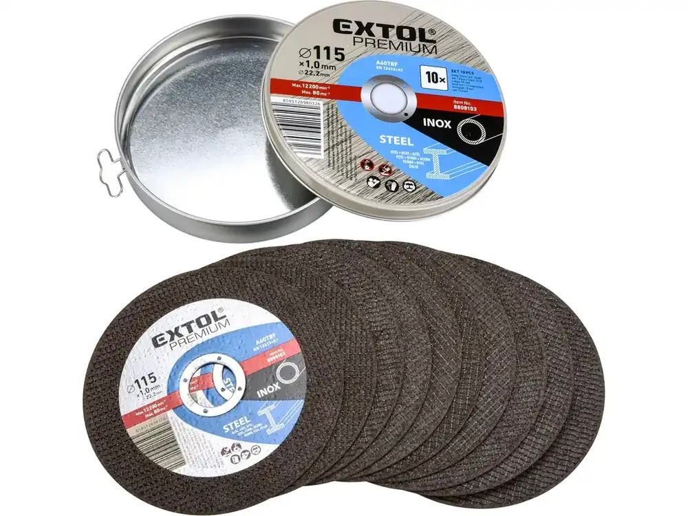 kotouč řezný na ocel/nerez, 10ks, O 115x1,0x22,2mm Expresní Doručení