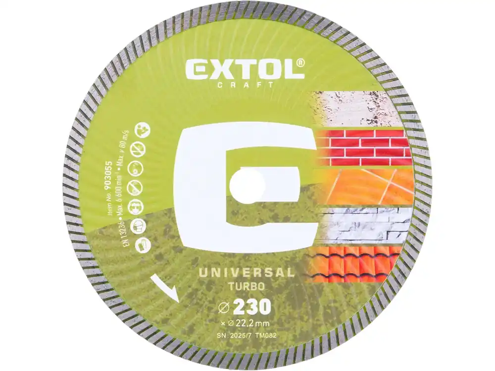 Expresní Doručení kotouč diamantový řezný, turbo - suché i mokré řezání, O 230x22,2x2,6mm