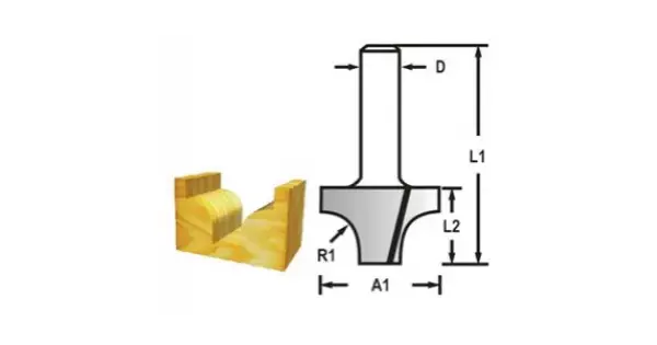 Must-Have Profilová fréza stopka 8 mm,19x12,7x45 mm Makita D-48153