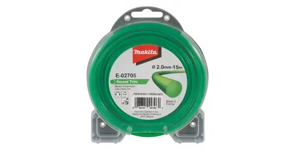 Kup Teď Struna nylonová 2,0mm, 15m, zelená, kulatá Makita E-02705