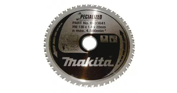 Nejlepší Cena Kotouč pilový ocel SPECIALIZED 136x1,4x20mm 50Z Makita B-33641