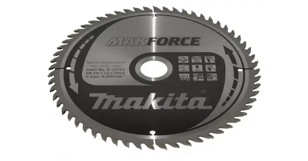 Kotouč pilový dřevo MAKFORCE 235x2,8x30mm 60Z Makita B-32415 Oblíbený