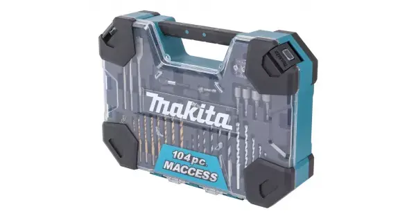 Sada vrtáků a příslušenství 104 ks v plastovém kufru Makita E-22604 Nejlepší Cena