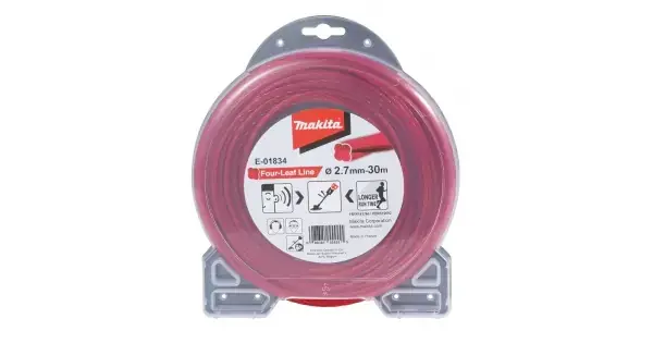Vysoce Kvalitní Struna nylonová speciální pro aku stroje 2,7mm, červená, 30m Makita E-01834