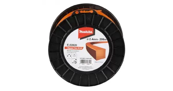 Struna nylonová Plus 2,4mm, 206m, oranžová, hranatá Makita E-02820 Kup Teď