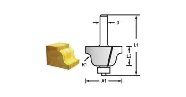 Oblíbený Profilová fréza s ložiskemstopka 8 mm,28,6x13x55 mm Makita D-48751