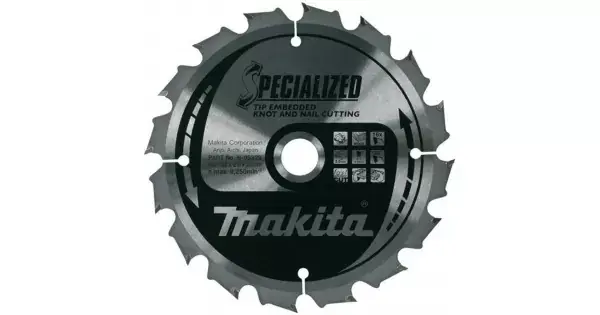 Značkový Kotouč pilový dřevo SPECIALIZED se zapuštěnými zuby 165x2x20mm 16Z Makita B-33037