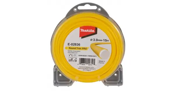 Struna nylonová Pro 3,0mm, 15m, žlutá, kulatá Makita E-02836 Super Cena