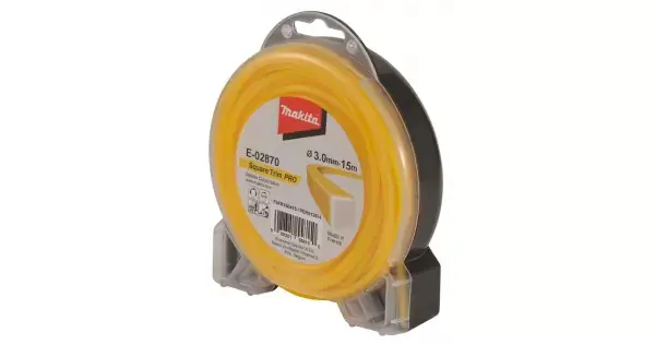 Struna nylonová Pro 3,0mm, 15m, žlutá, hranatá Makita E-02870 Cenový Hit