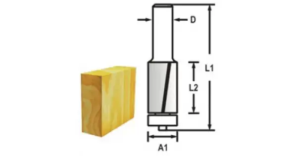 Levný Drážkovací fréza 2 břit stopka 8 mm, 12,7x13x56 mm Makita D-47737