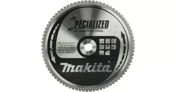 Autentický Kotouč pilový sendvičové panely SPECIALIZED 355x2,6x30mm 80Z Makita B-33607