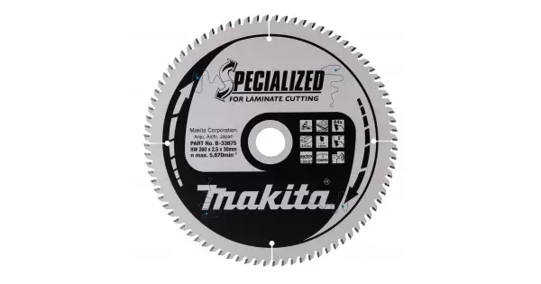 Finální Výprodej Makita Kotouč pilový lamino SPECIALIZED 260x2.5x30mm 84Z = old B-29496